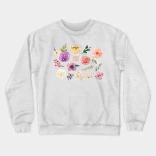 Watercolor Flowers Crewneck Sweatshirt